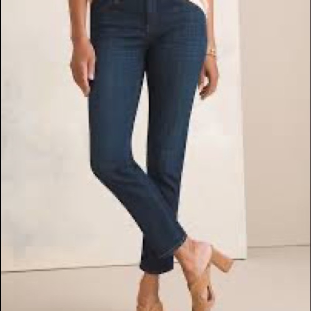 Chico’s So Slimming Girlfriend Dark Straight Jeans